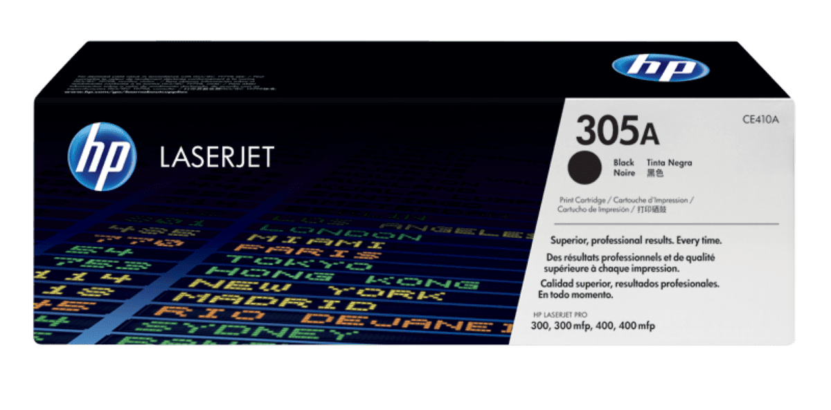 HP 305A BLACK ORIGINAL LASERJET TONER CARTRIDGE (CE410A)