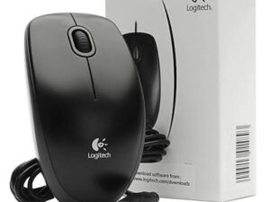 Logitech B100 Optical USB Mouse (Black-Grey)